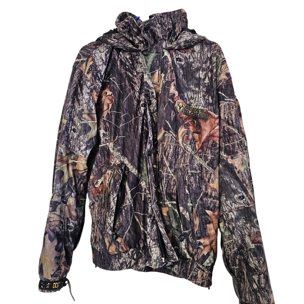 Scent Blocker XL Camo Hunting‎ Jacket Waterproof Carbon Lining Full Zip Hooded